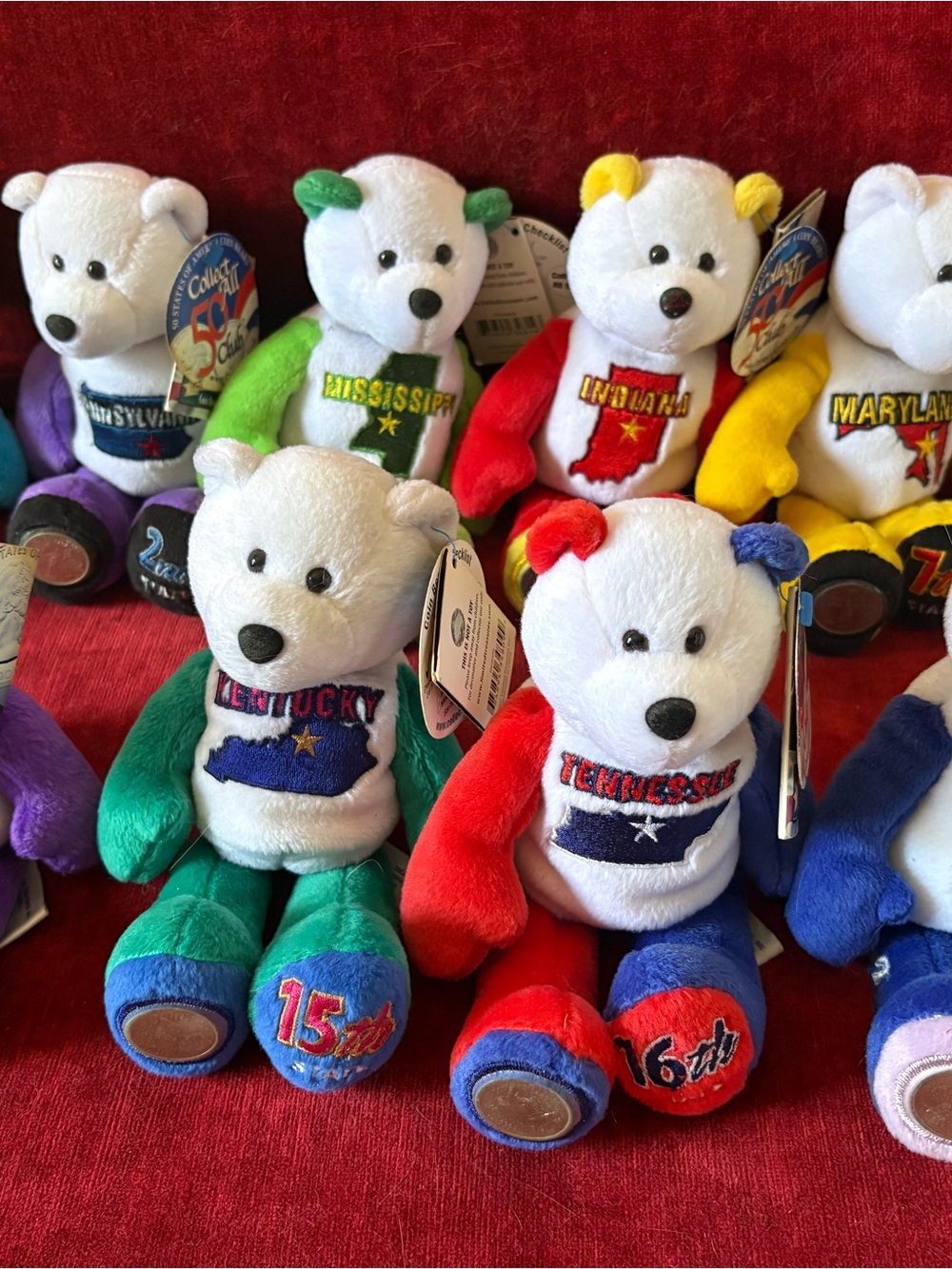 State coin beanie babies LOT see details